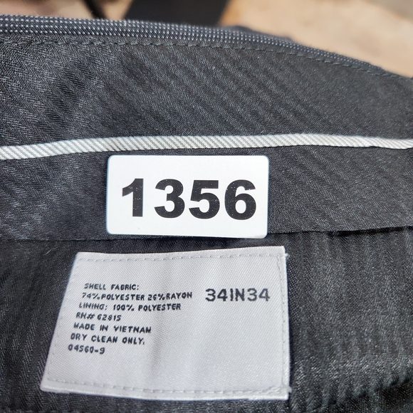 J Ferrar Elegant Men's 34x34 Navy Blue Dress Pants Slacks - Picture 2 of 9